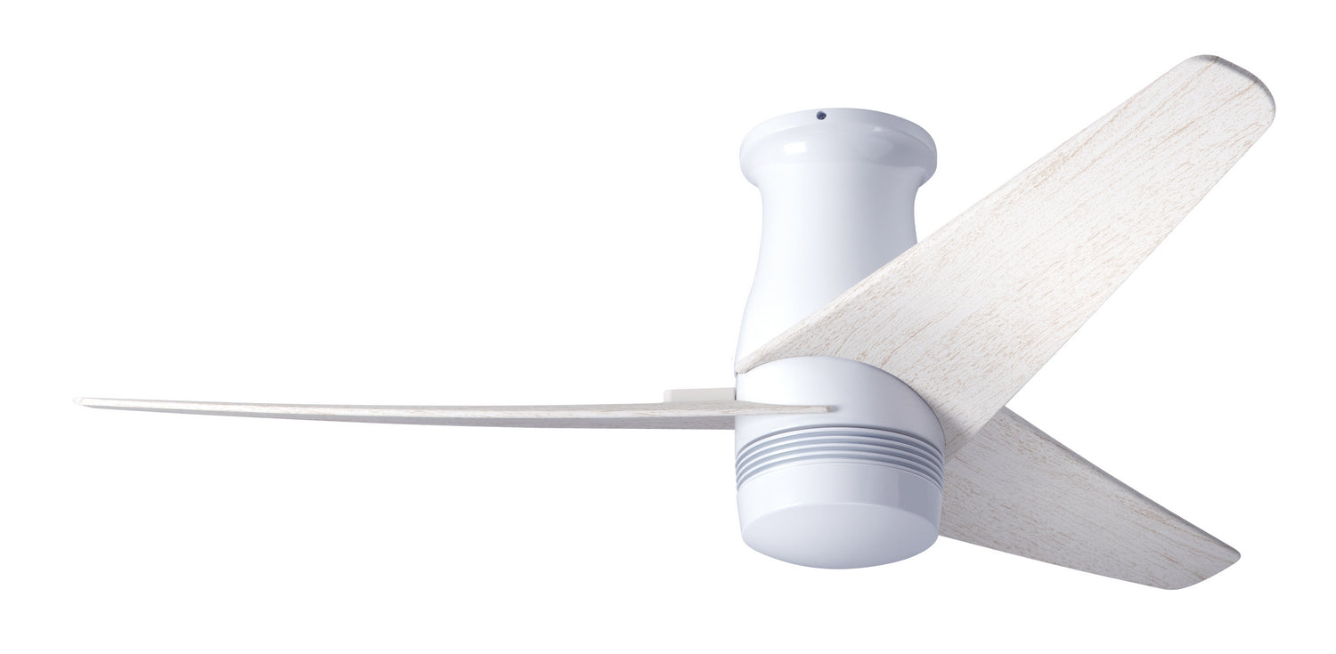 Modern Fan Co - VEL-FM-GW-48-WW-NL-CC - 48"Ceiling Fan - Velo Flush DC - Gloss White from Lighting & Bulbs Unlimited.