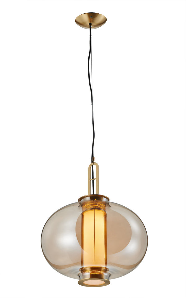 Stone Lighting - PD360AMBBRTL6A - LED Pendant - Laterna - Brushed Brass from Lighting & Bulbs Unlimited in Charlotte, NC