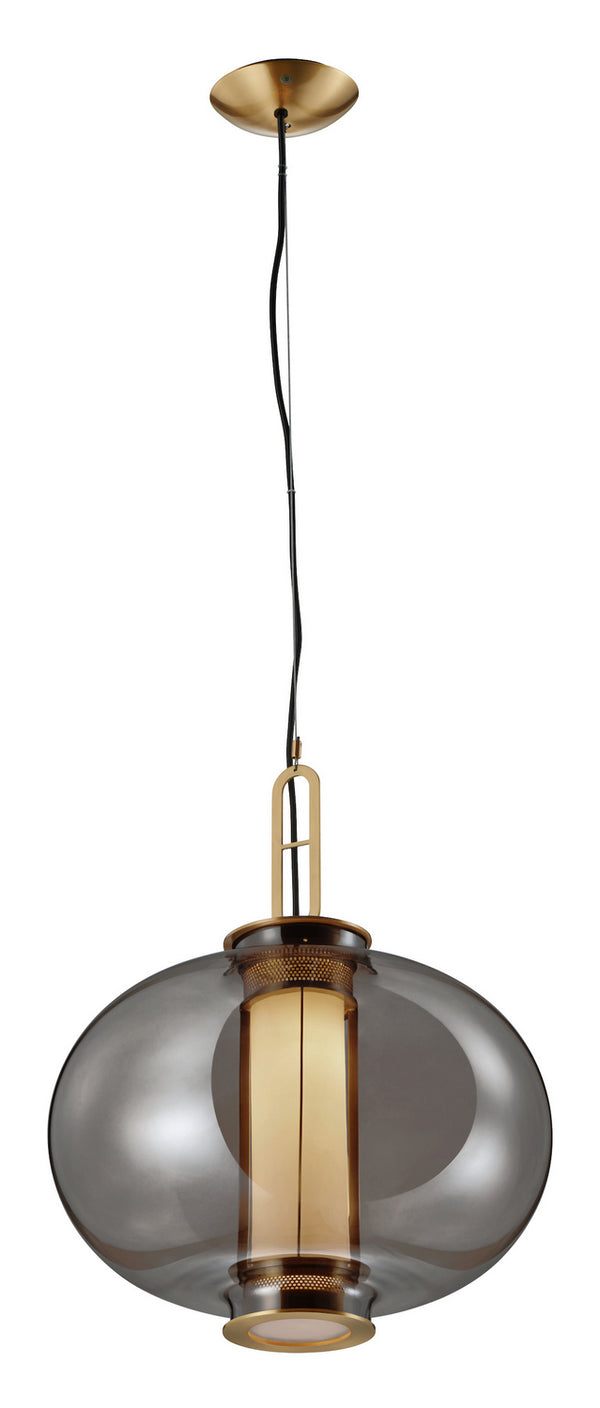 Stone Lighting - PD360SMBBRTL6A - LED Pendant - Laterna - Brushed Brass from Lighting & Bulbs Unlimited in Charlotte, NC