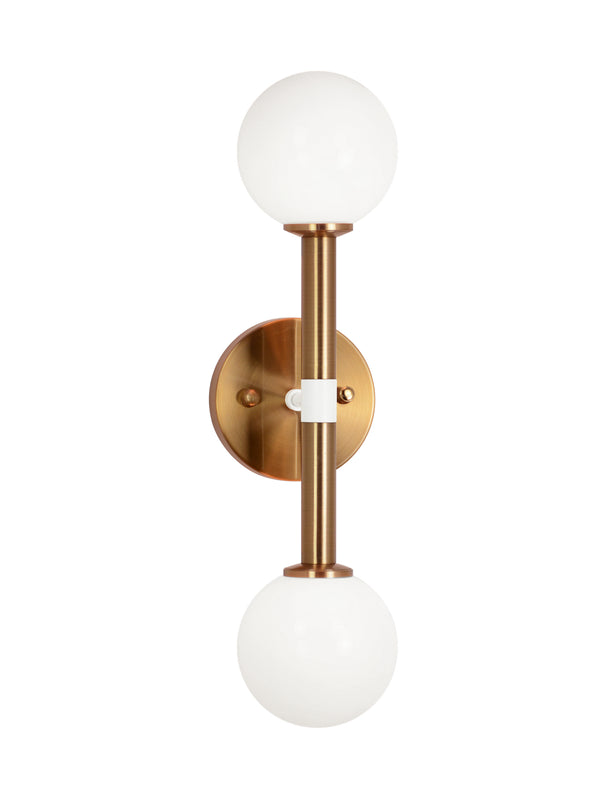 Matteo Lighting - W75312AGOP - Two Light Wall Sconce - Stellar - Aged Gold Brass from Lighting & Bulbs Unlimited in Charlotte, NC