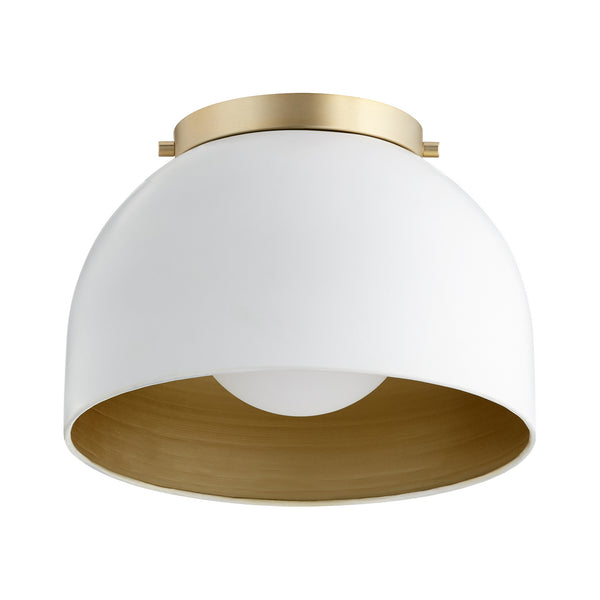 Quorum - 3004-11-8 - One Light Ceiling Mount - 3004 Ceiling Mounts - Studio White from Lighting & Bulbs Unlimited in Charlotte, NC
