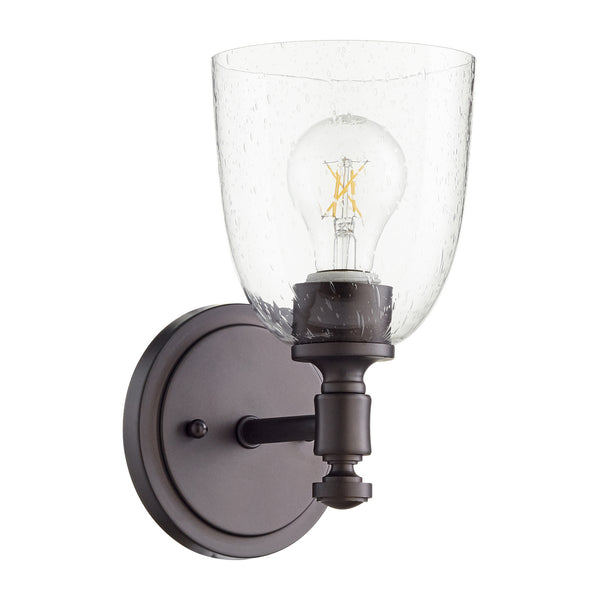 Quorum - 5422-1-286 - One Light Wall Mount - Rossington - Oiled Bronze w/ Clear/Seeded from Lighting & Bulbs Unlimited in Charlotte, NC