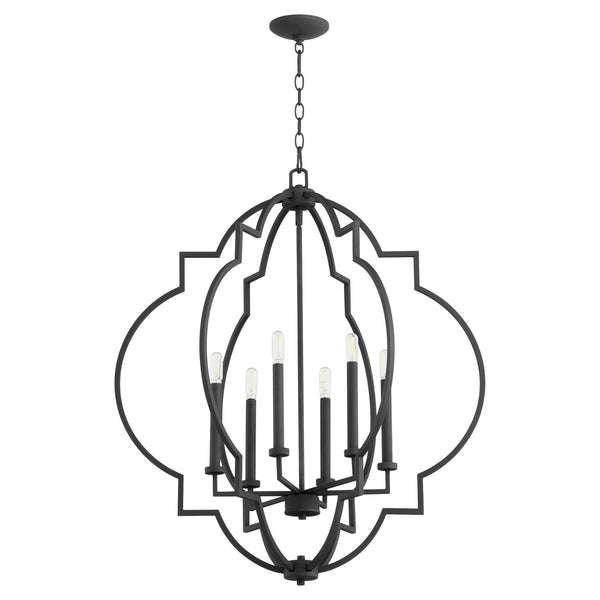 Quorum - 6842-6-69 - Six Light Pendant - Dublin - Textured Black from Lighting & Bulbs Unlimited in Charlotte, NC