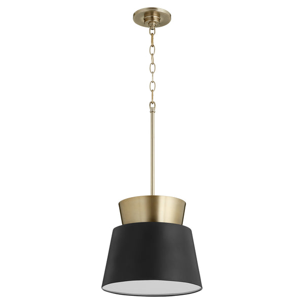 Quorum - 8006-6980 - One Light Pendant - Trapezoids Pendants - Textured Black from Lighting & Bulbs Unlimited in Charlotte, NC