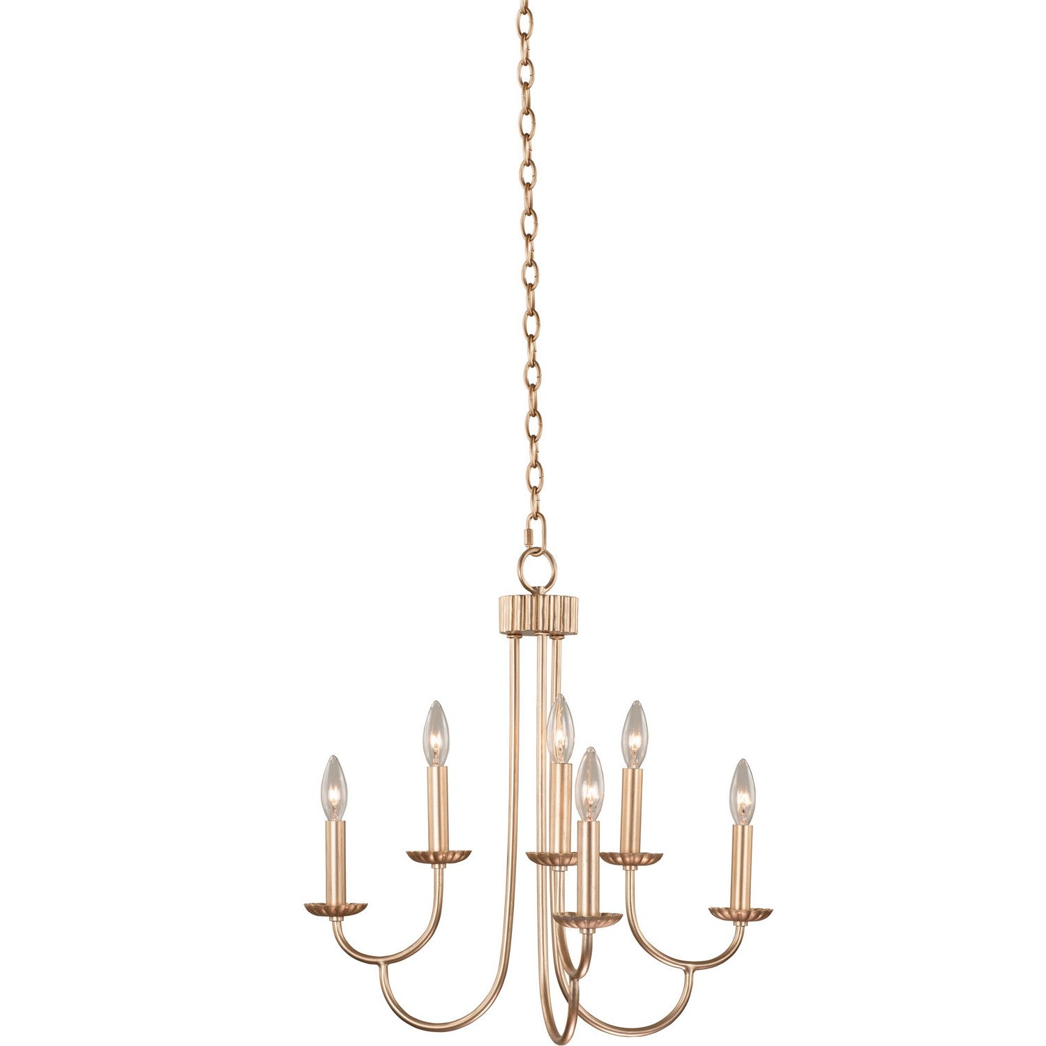 Kalco - 511771MG - Six Light Chandelier - Kiera - Modern Gold from Lighting & Bulbs Unlimited in Charlotte, NC