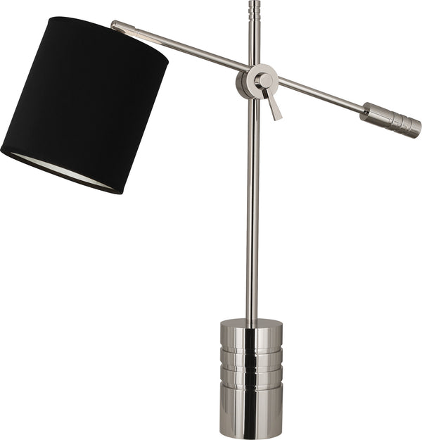 Robert Abbey - S291B - One Light Table Lamp - Campbell - Polished Nickel from Lighting & Bulbs Unlimited in Charlotte, NC