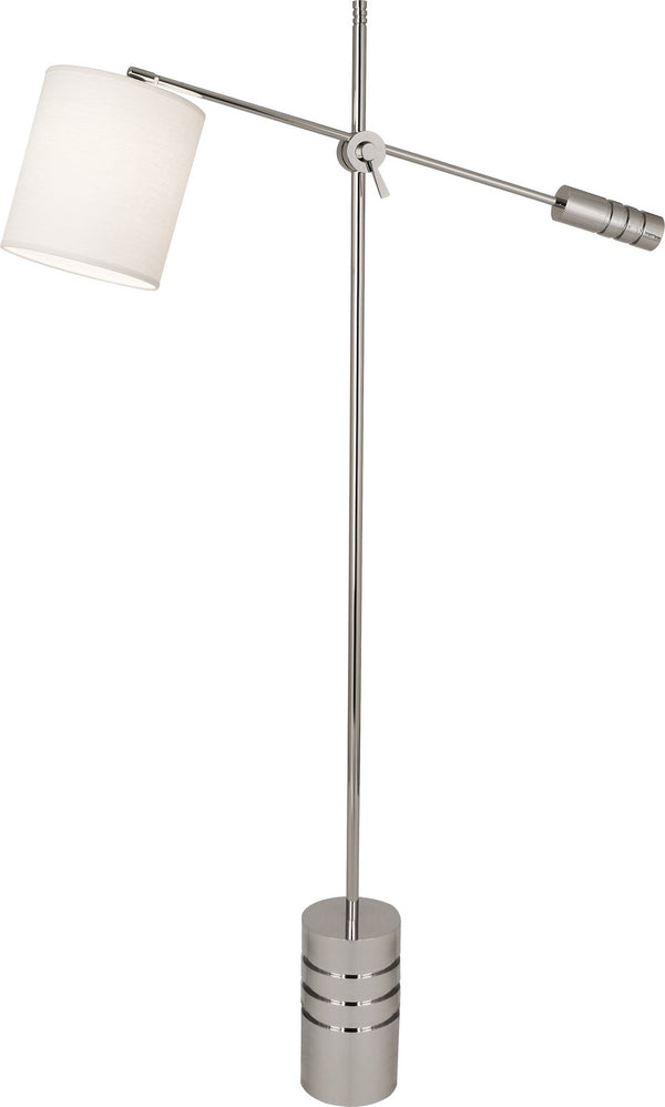 Robert Abbey - S292 - One Light Floor Lamp - Campbell - Polished Nickel from Lighting & Bulbs Unlimited in Charlotte, NC