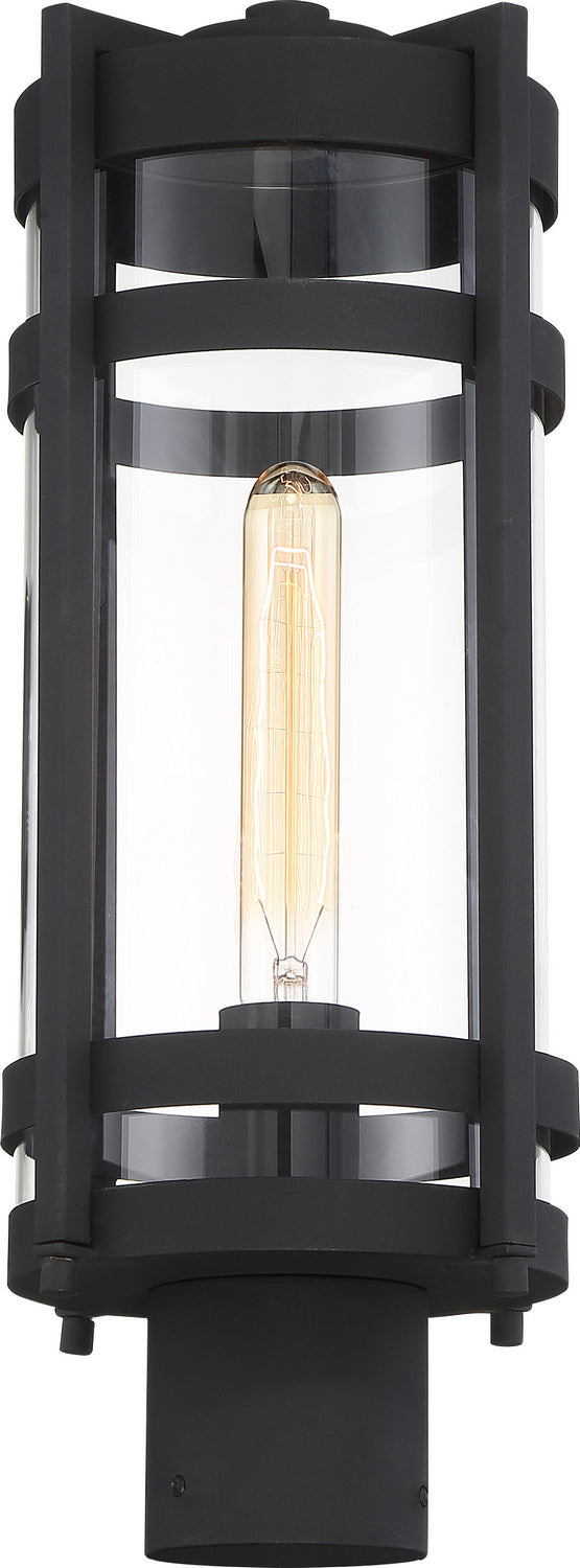 Nuvo Lighting - 60-6575 - One Light Post Lantern - Tofino - Textured Black / Clear Glass from Lighting & Bulbs Unlimited in Charlotte, NC