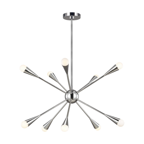 Visual Comfort Studio - EC10310PN - Ten Light Chandelier - Jax - Polished Nickel from Lighting & Bulbs Unlimited in Charlotte, NC