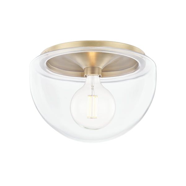 Mitzi - H284501L-AGB - One Light Flush Mount - Grace - Aged Brass from Lighting & Bulbs Unlimited in Charlotte, NC