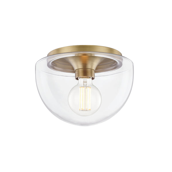 Mitzi - H284501S-AGB - One Light Flush Mount - Grace - Aged Brass from Lighting & Bulbs Unlimited in Charlotte, NC