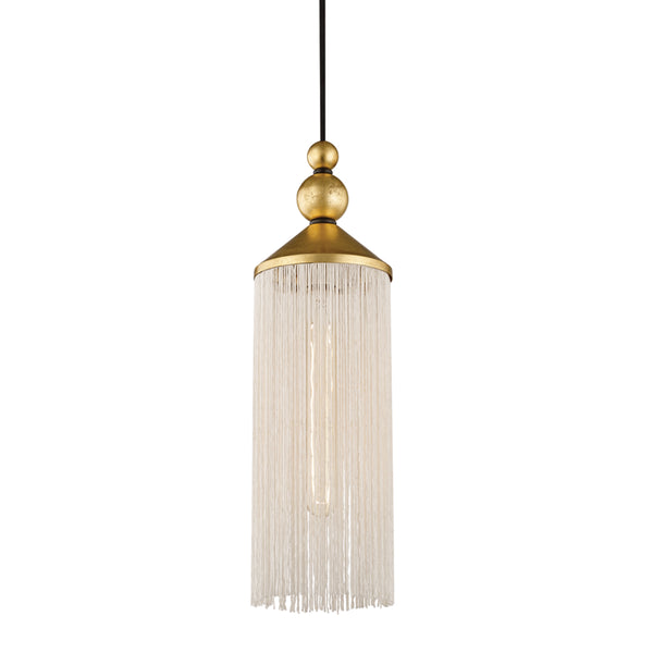 Mitzi - H300701-GL/WH - One Light Pendant - Scarlett - Gold Leaf/White from Lighting & Bulbs Unlimited in Charlotte, NC