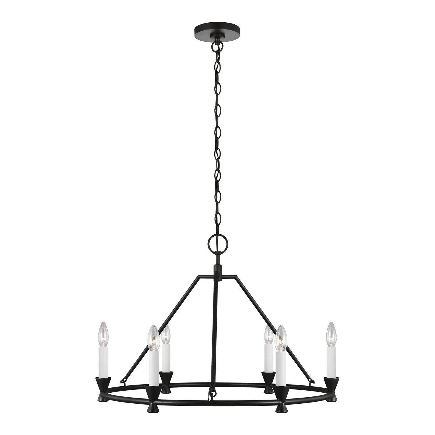 Visual Comfort Studio - CC1196AI - Six Light Chandelier - Keystone - Aged Iron from Lighting & Bulbs Unlimited in Charlotte, NC