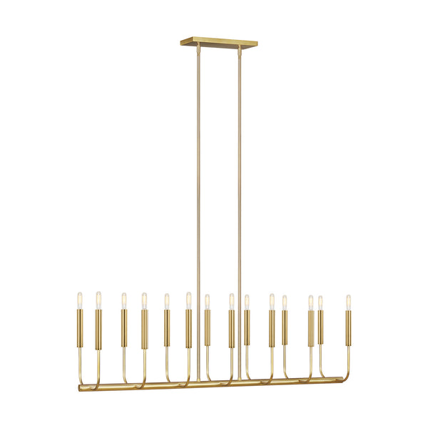 Visual Comfort Studio - EC10614BBS - 14 Light Linear Chandelier - Brianna - Burnished Brass from Lighting & Bulbs Unlimited in Charlotte, NC