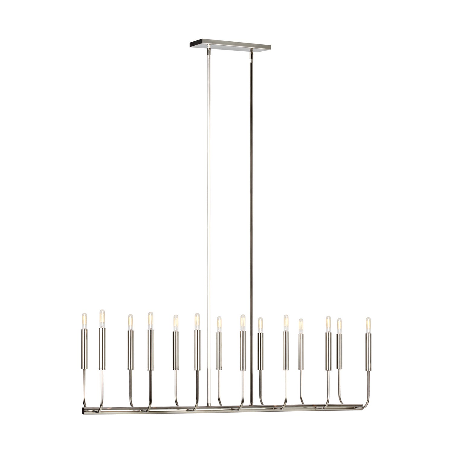 Visual Comfort Studio - EC10614PN - 14 Light Linear Chandelier - Brianna - Polished Nickel from Lighting & Bulbs Unlimited in Charlotte, NC