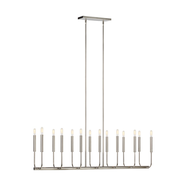 Visual Comfort Studio - EC10614PN - 14 Light Linear Chandelier - Brianna - Polished Nickel from Lighting & Bulbs Unlimited in Charlotte, NC