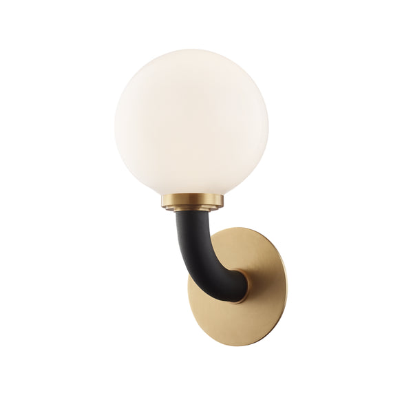 Hudson Valley - 3631-AGB/BK - One Light Wall Sconce - Werner - Aged Brass/Black from Lighting & Bulbs Unlimited in Charlotte, NC