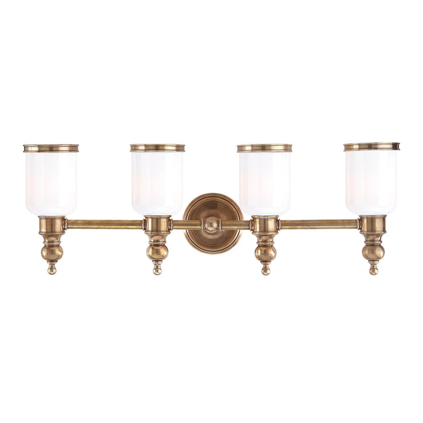 Hudson Valley - 6304-PN - Four Light Bath Bracket - Chatham - Polished Nickel from Lighting & Bulbs Unlimited in Charlotte, NC