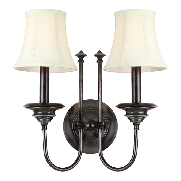Hudson Valley - 8712-PN - Two Light Wall Sconce - Yorktown - Polished Nickel from Lighting & Bulbs Unlimited in Charlotte, NC