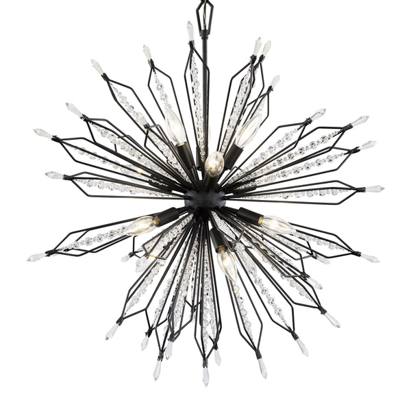 Varaluz - 311P12CB - 12 Light Pendant - Orbital - Carbon from Lighting & Bulbs Unlimited in Charlotte, NC