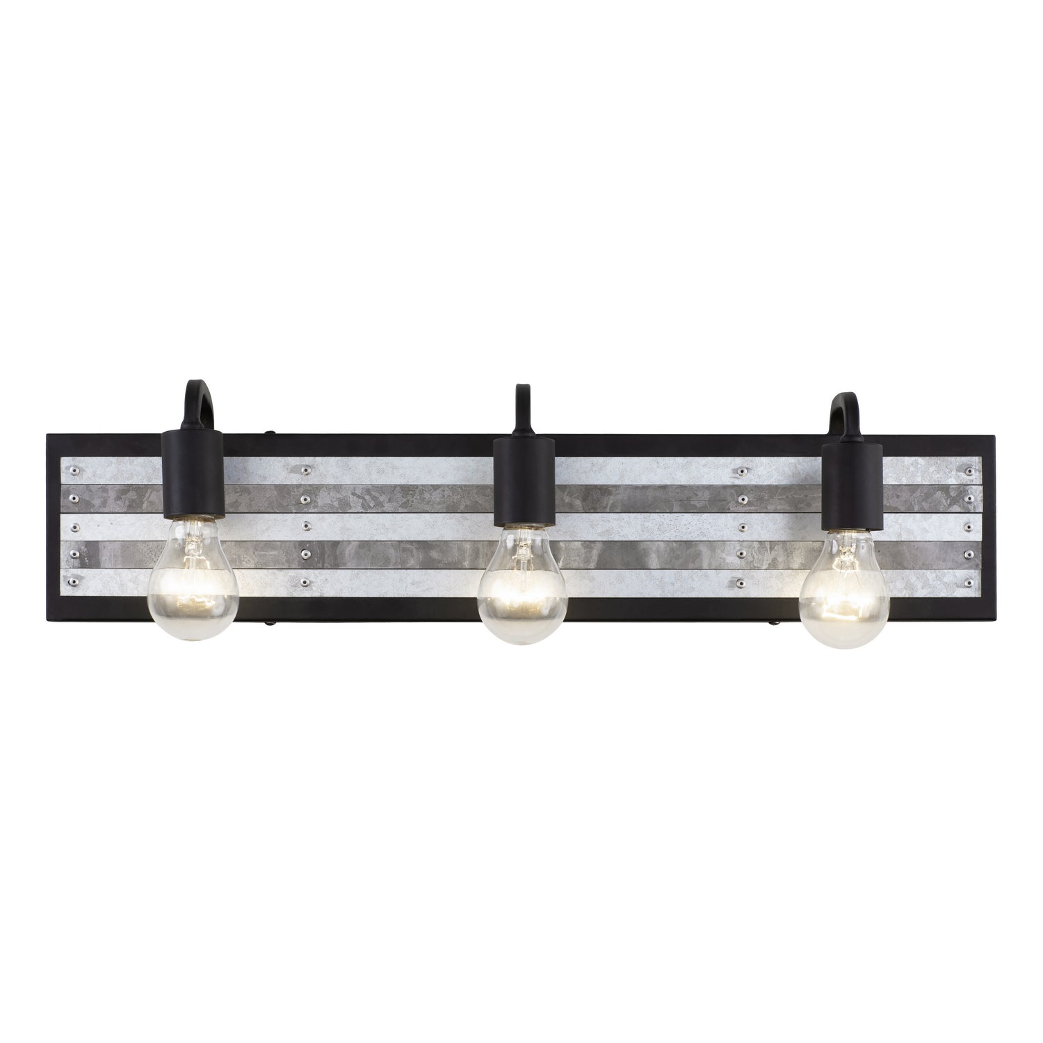 Varaluz - 336B03BL - Three Light Bath - Abbey Rose - Black/Galvanized from Lighting & Bulbs Unlimited in Charlotte, NC