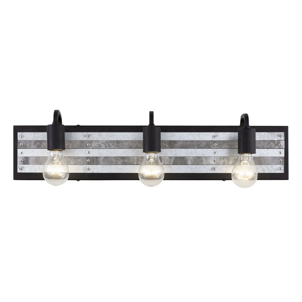 Varaluz - 336B03BL - Three Light Bath - Abbey Rose - Black/Galvanized from Lighting & Bulbs Unlimited in Charlotte, NC