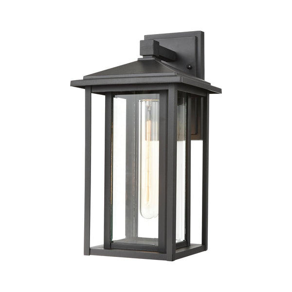 ELK Home - 87133/1 - One Light Outdoor Wall Sconce - Solitude - Matte Black from Lighting & Bulbs Unlimited in Charlotte, NC