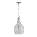 One Light Pendant from the Rabun Collection in Brushed Nickel Finish by Capital Lighting