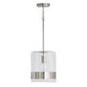 One Light Pendant from the Marion Collection in Polished Nickel Finish by Capital Lighting