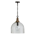 One Light Pendant from the Inglewood Collection in Grey Wash and Dark Pewter Finish by Capital Lighting