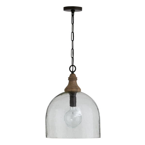 One Light Pendant from the Inglewood Collection in Grey Wash and Dark Pewter Finish by Capital Lighting
