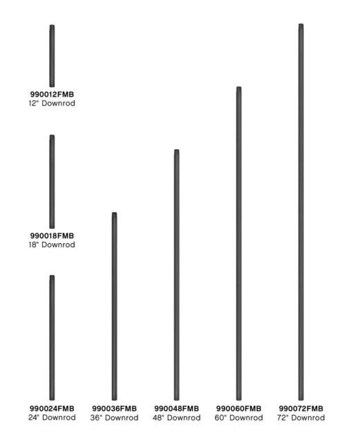 Hinkley - 990024FMB - Downrod - 24`` Downrod - Matte Black from Lighting & Bulbs Unlimited in Charlotte, NC
