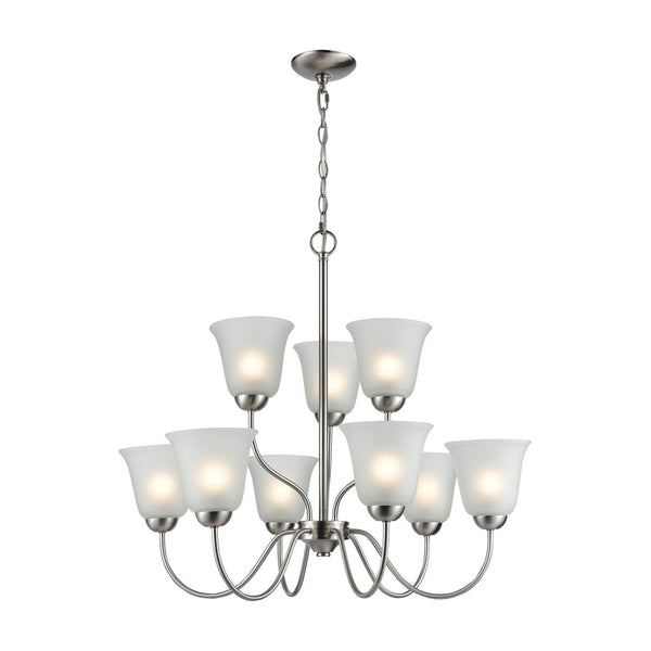 ELK Home - 1209CH/20 - Nine Light Chandelier - Conway - Brushed Nickel from Lighting & Bulbs Unlimited in Charlotte, NC