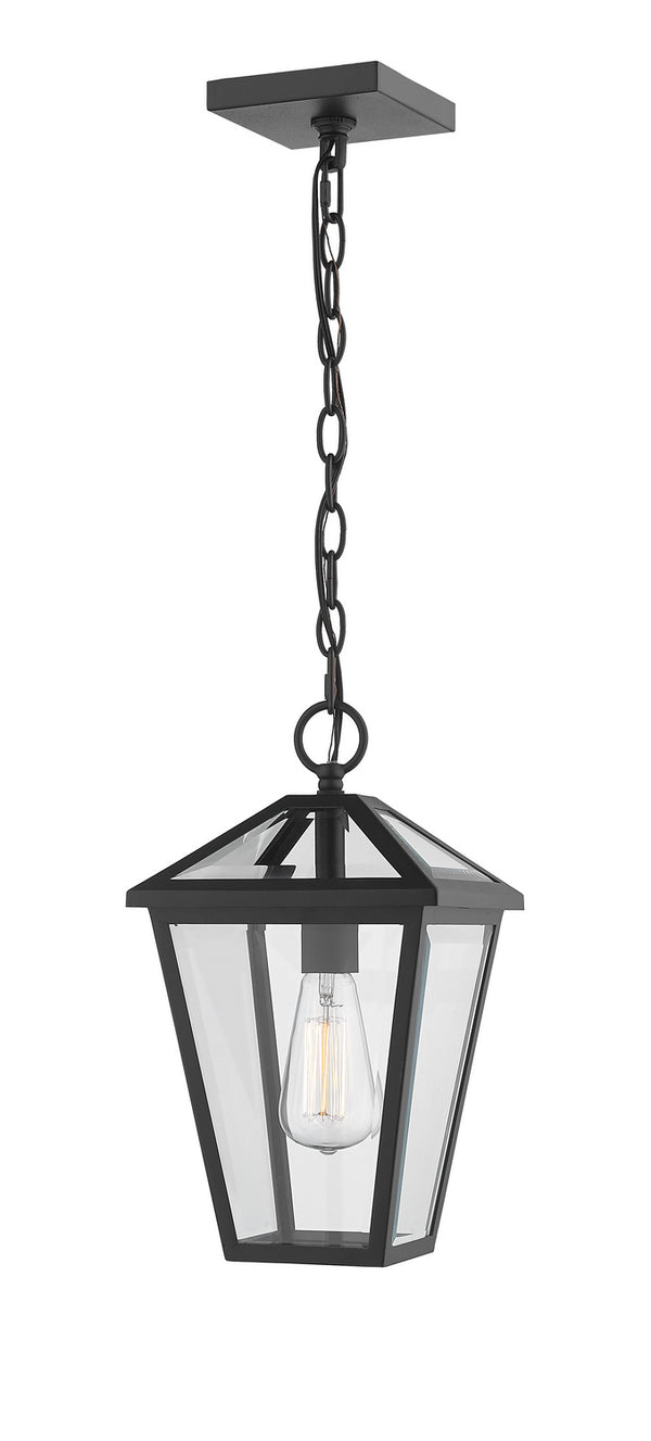 Z-Lite - 579CHM-BK - One Light Outdoor Chain Mount Ceiling Fixture - Talbot - Black from Lighting & Bulbs Unlimited in Charlotte, NC