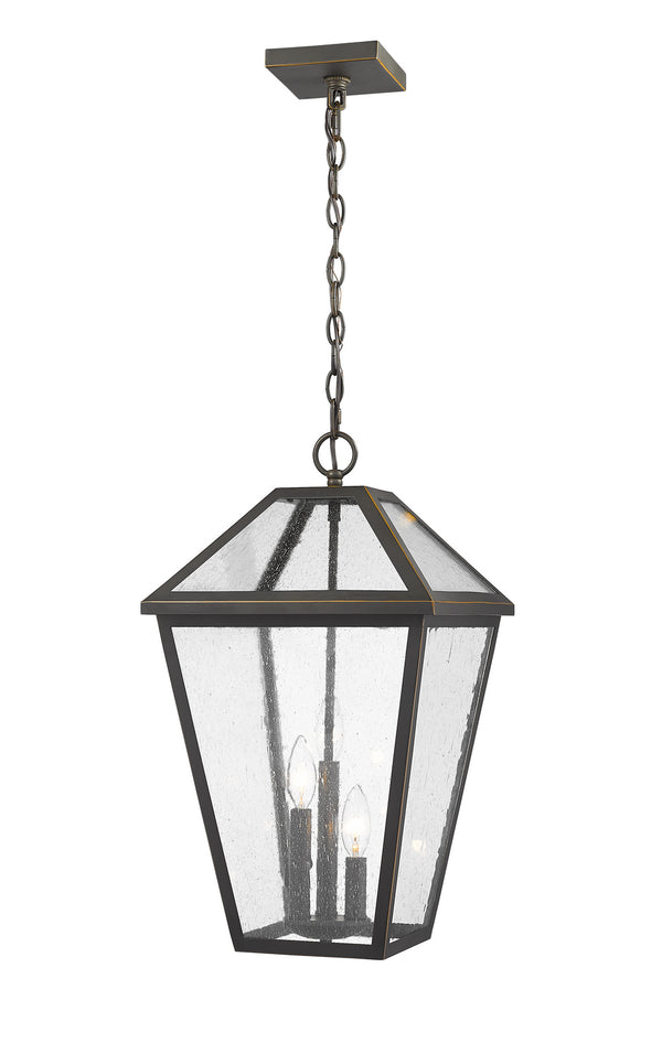 Z-Lite - 579CHXL-ORB - Three Light Outdoor Chain Mount Ceiling Fixture - Talbot - Oil Rubbed Bronze from Lighting & Bulbs Unlimited in Charlotte, NC