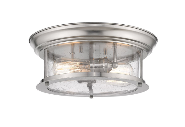 Z-Lite - 727F13-BN - Two Light Flush Mount - Sonna - Brushed Nickel from Lighting & Bulbs Unlimited in Charlotte, NC