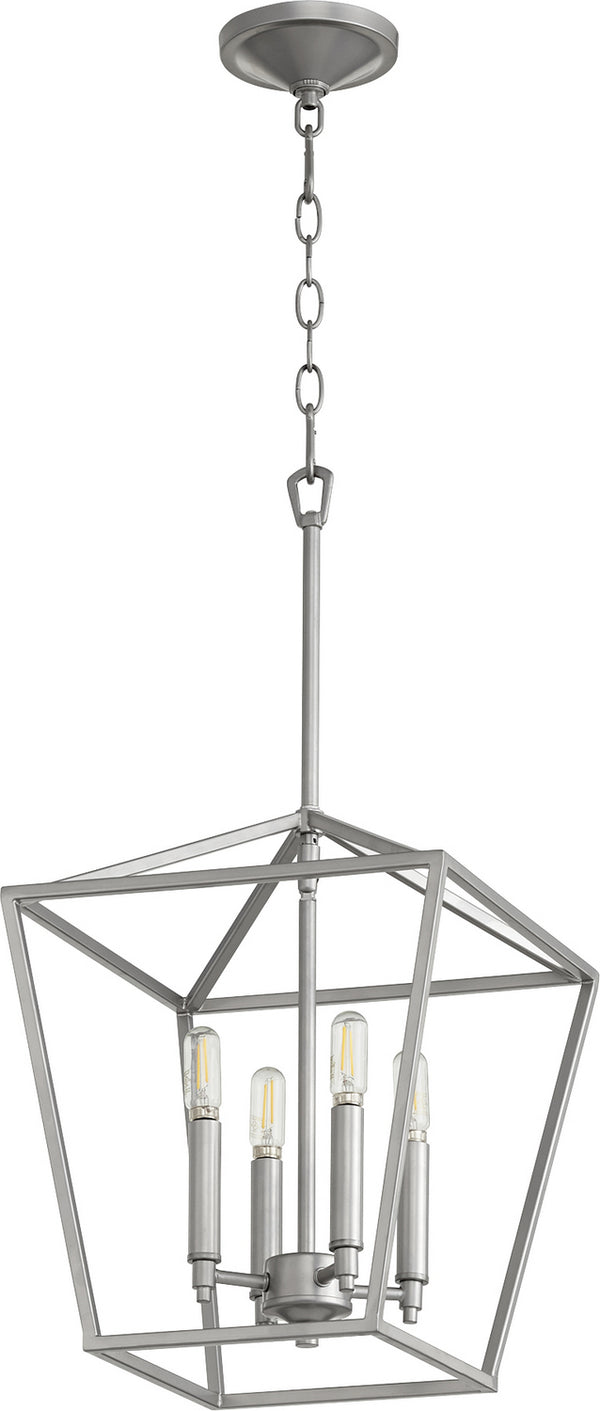 Quorum - 604-4-64 - Four Light Entry Pendant - Gabriel - Classic Nickel from Lighting & Bulbs Unlimited in Charlotte, NC