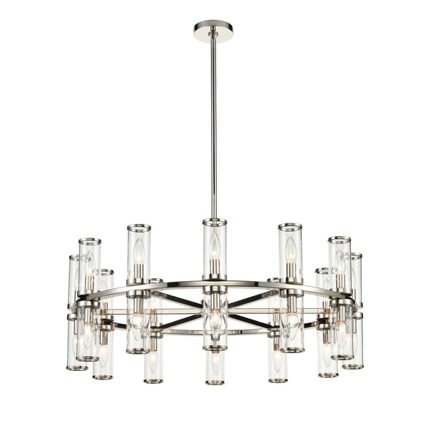 Alora - CH309024PNCG - 24 Light Chandelier - Revolve - Clear Glass/Polished Nickel from Lighting & Bulbs Unlimited in Charlotte, NC