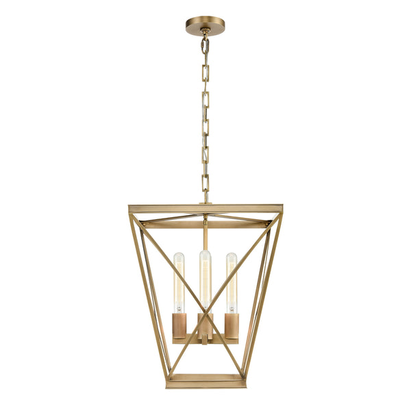 Alora - PD309616VB - Four Light Pendant - Lattice - Vintage Brass from Lighting & Bulbs Unlimited in Charlotte, NC