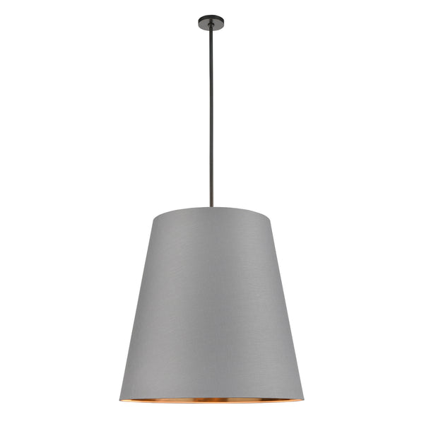 Alora - PD311030UBGG - Three Light Pendant - Calor - Gray Linen With Gold Parchment/Urban Bronze from Lighting & Bulbs Unlimited in Charlotte, NC