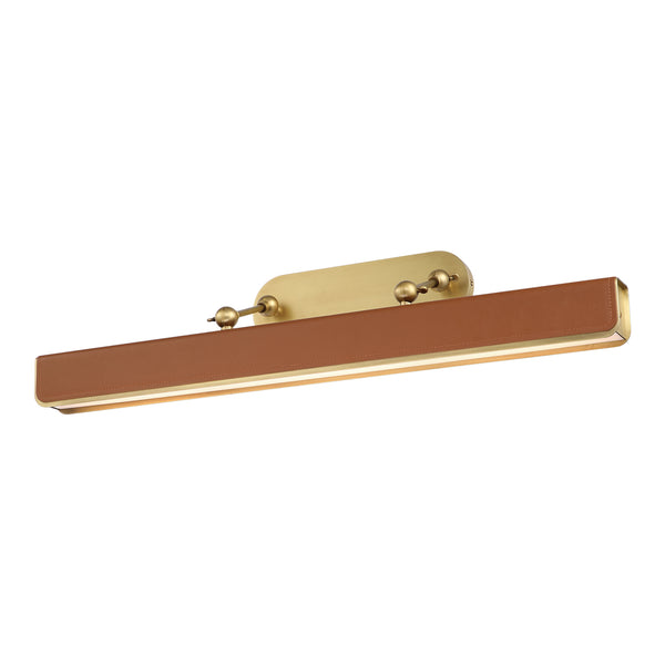 Alora - PL307931VBCL - LED Wall Sconce - Valise Picture - Cognac Leather/Vintage Brass from Lighting & Bulbs Unlimited in Charlotte, NC