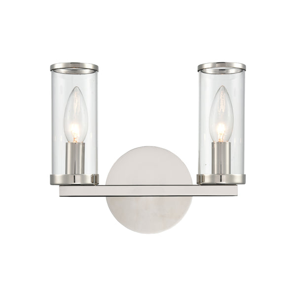 Alora - WV309022PNCG - Two Light Bathroom Fixture - Revolve - Clear Glass/Polished Nickel from Lighting & Bulbs Unlimited in Charlotte, NC