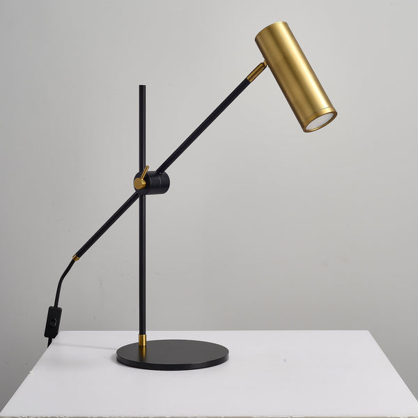 Annimus - ALD-TIL-BKBR - Tilt - One Light Desk Lamp - Origin Collection - Matte Brass - Matte Black Base