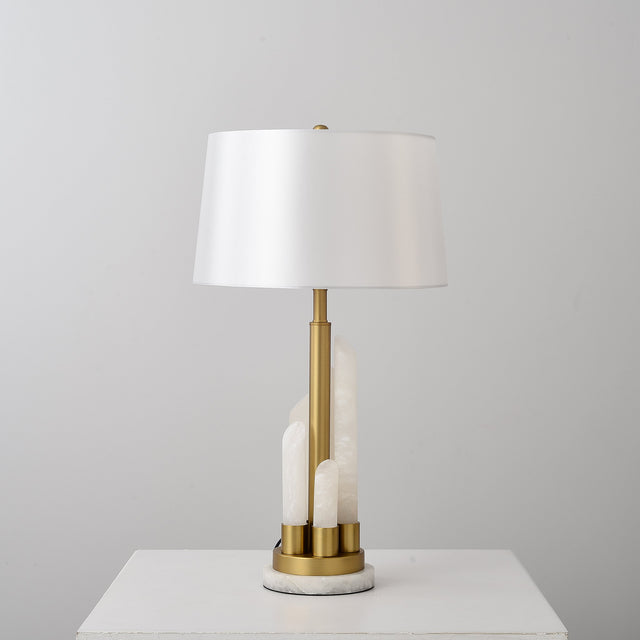 Annimus - ALT-LOM-MABR - Lome - One Light Table Lamp - Origin Collection - Matte Brass - White Marble Base