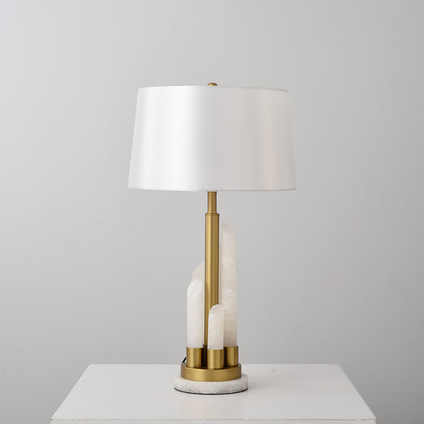 Annimus - ALT-LOM-MABR - Lome - One Light Table Lamp - Origin Collection - Matte Brass - White Marble Base