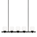Matteo Lighting - C74015BK - Five Light Pendant - Reya - Black from Lighting & Bulbs Unlimited in Charlotte, NC