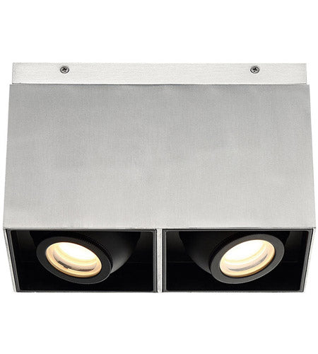 Box LED 11 inch Brushed Aluminum Flush Mount Ceiling Light in 11in. (Final Sale)
