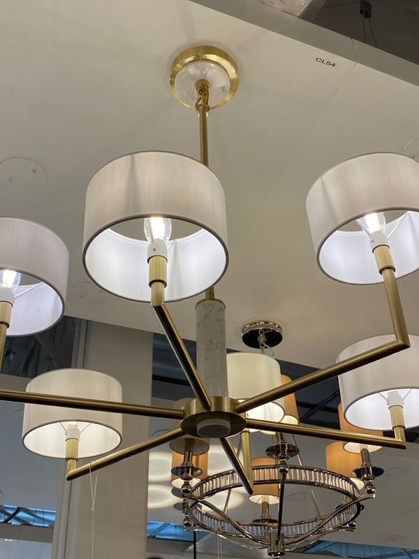 Six Light Chandelier from the Laurent Collection in Champagne Gold Finish by Kichler (Clearance Display, Final Sale)