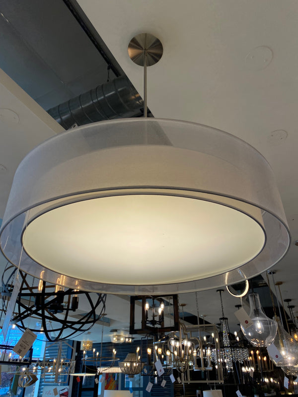 LED Pendant from the Metropolis Collection in Brushed Nickel Finish by Modern Forms (Clearance Display, Final Sale)