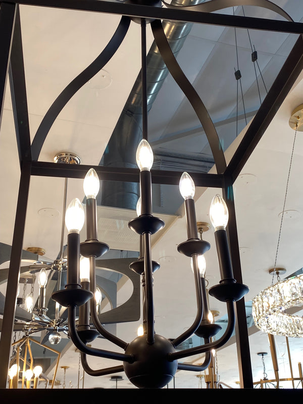 Eight Light Foyer Chandelier from the Larkin Collection in Olde Bronze Finish by Kichler (Clearance Display, Final Sale)